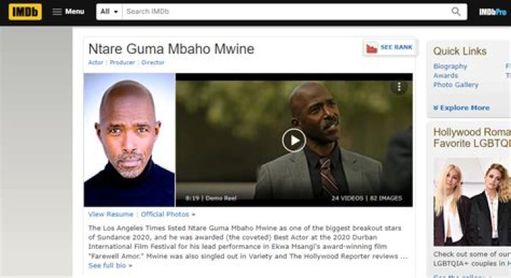 All About Ntare Mwine - Know His Bio & Relationship