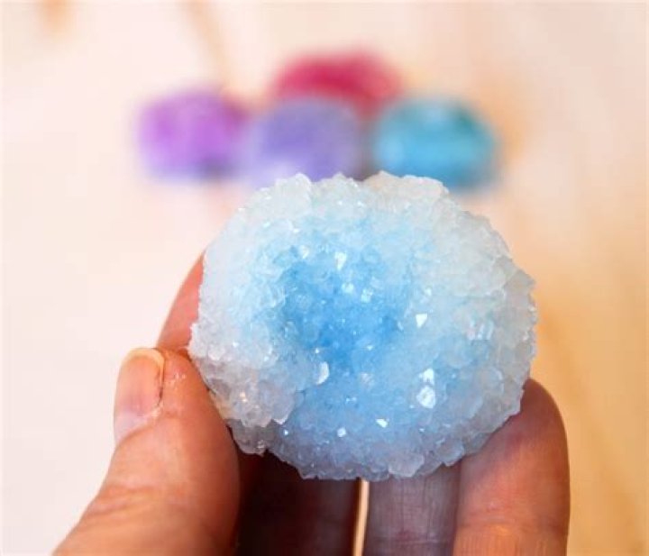 How do you make crystals with charcoal and bluing?