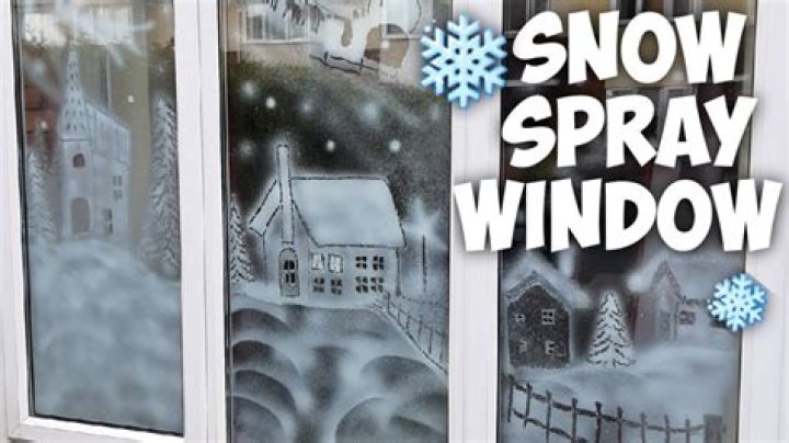 How do you spray windows with fake snow?