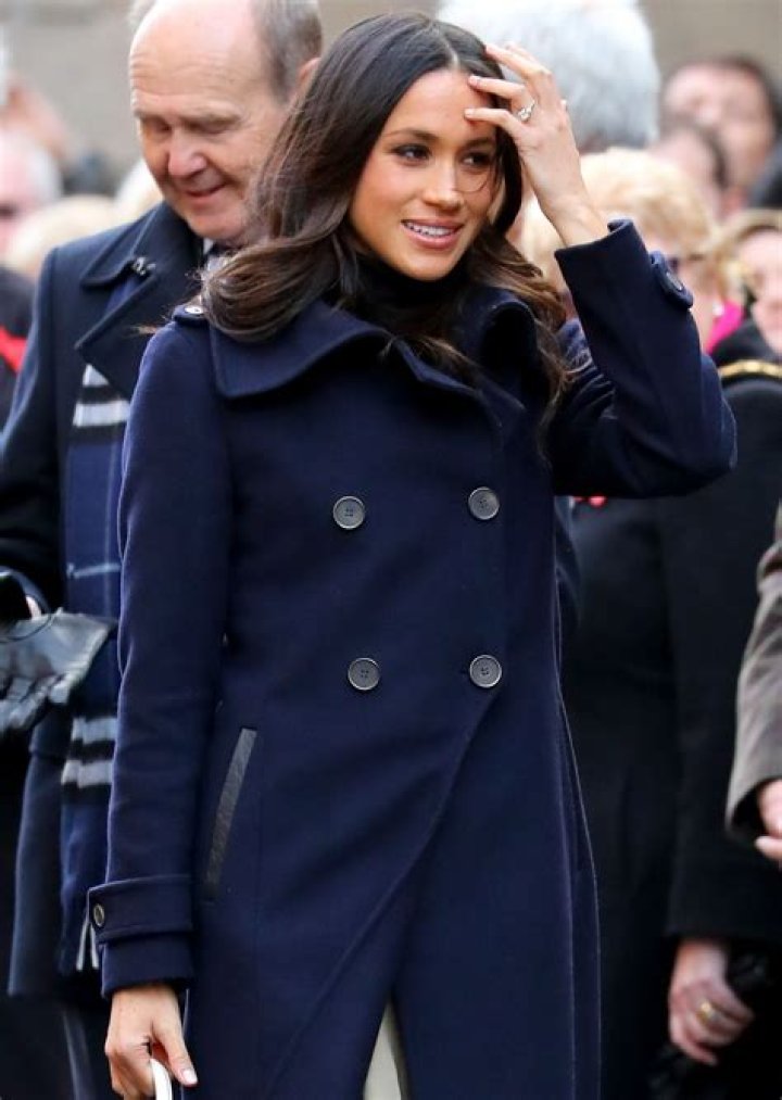 Meghan Markle wears a Mackage coat for her first royal event in Nottingham
