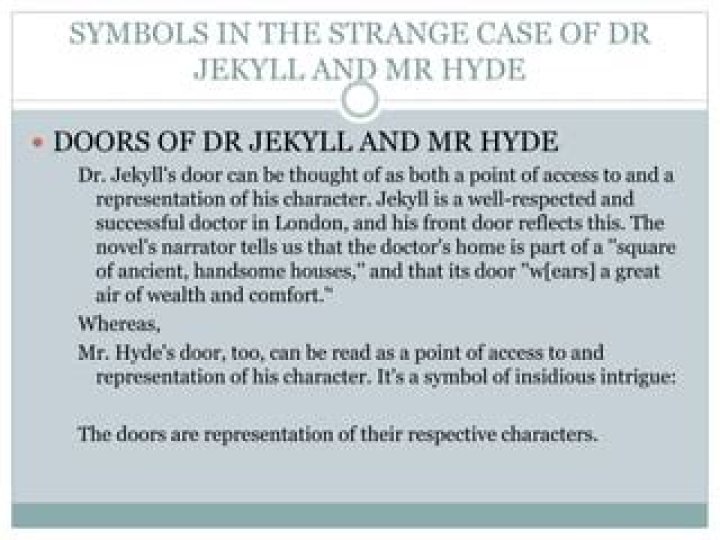 What does the door symbolize in Jekyll and Hyde?