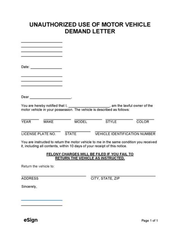 What is considered unauthorized use of a motor vehicle?