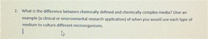What is the difference between chemically defined and chemically complex media?