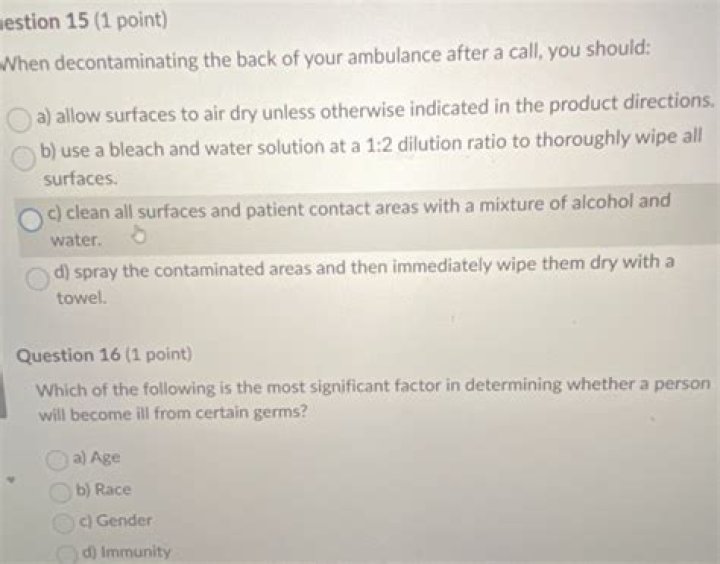When decontaminating the back of your ambulance after a call you should?